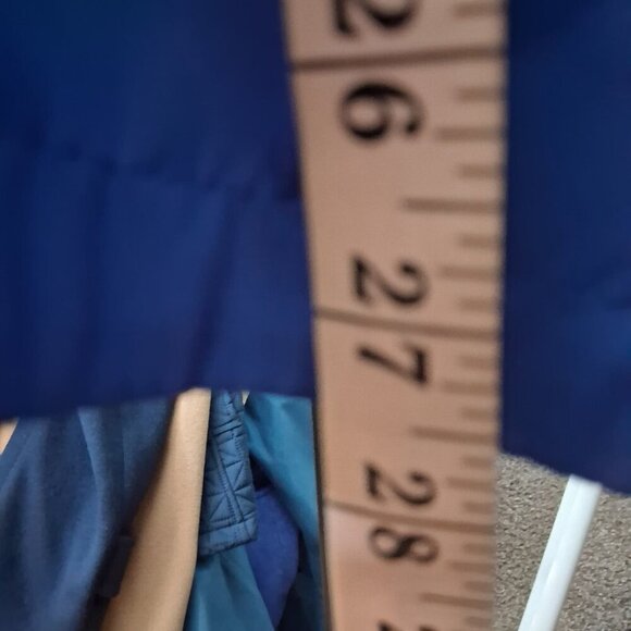 Hooded Water Resistant Utility Trenchcoat Jacket in Royal Blue - Picture 5 of 10